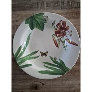 Floral Haven Spode Serving Platter 12 " Large Butterfly Bee Flowers Made In Engl